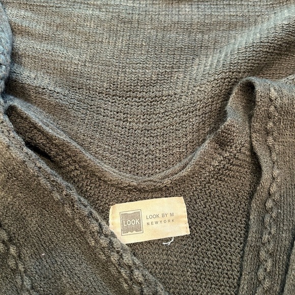 Elegant Olive Women's Poncho Sweater - Picture 3 of 4